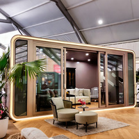 Résidence de capsule spatiale de luxe personnalisée, confortable, en forme de cabine Apple, conteneur, micro-maison miniature avec un design compact haut de gamme, modulaire
