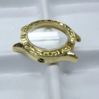 Fabrication sur mesure de pièces de montres en acier inoxydable plaqué or par usinage CNC, fabricant de composants de boîtiers et de lunettes de montres OEM ODM