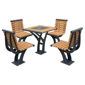 Mesas de piquenique Móveis para o ar livre Conjuntos de móveis de pátio Luxuoso Jardim ao ar livre Mesa de jantar ao ar livre com bancos