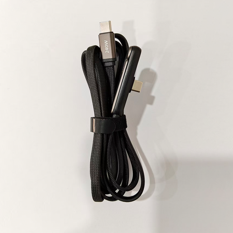Wholesale 240W 1.5M Nylon Braided 2-in-1 Data Cable Phone Holder 360 ...