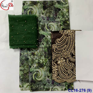 Nouveautés Lisami en solde : Style 2 yards de filet + 2 yards + 3,5 yards de coton <span class=keywords><strong>suisse</strong></span> doux et léger, voile de rayonne doux, dentelle en coton - Product Image 2