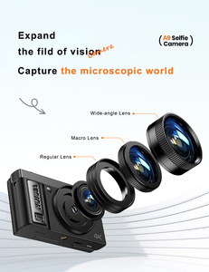 Fotocamera Digitale Compatta Retrò 4K con 64MP Schermo Orientabile da 3" a 180° Zoom Digitale 16X Scheda Micro SD da 64GB per Video <span class=keywords><strong>YouTube</strong></span> - Product Image 3