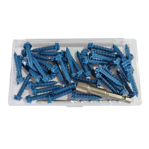 1/4 ST5ST6.3สีน้ำเงิน Dacromet แผ่นหกเหลี่ยมร่องตรงความแข็งแรงสูงปลายแหลมซีเมนต์ขยายยิปซั่มสลักเกลียว - Product Image 4