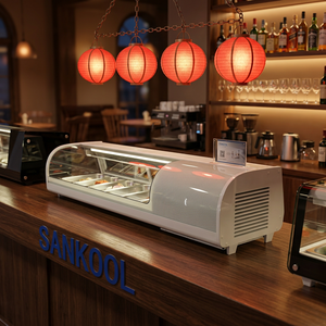 Réfrigérateur de comptoir commercial SANKOOL à température unique avec étagères réglables et refroidissement par ventilateur - Product Image 1