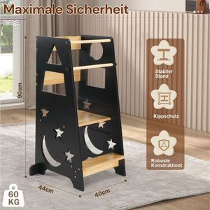 Wholesale Pine Wood <b>Height</b> <b>Adjustable</b> Kitchen Helper Step <b>Stool</b> High Load Capacity Kids Furniture - Product Image 3