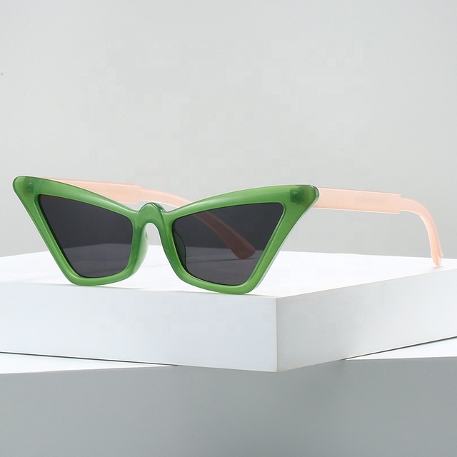 Wholesale Multicolor Cat Eye Sunglasses Retro Summer Outdoor UV400 Fashion PC Frame & Lenses Brown Pink Irregular Sunglasses