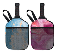 Sac de raquette de pickleball en tissu de plongée Changfu 170, housse de protection pour tennis de table, portable, extérieur, peinture abstraite éclaboussée, nouveauté