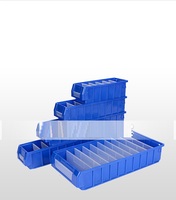 Accessoires d'entrepôt, bacs de rangement en plastique empilables, bacs de rangement pour pièces en PP moulé par injection et bacs de rangement pour outils
