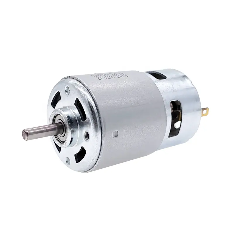 Large torque high speed RS775 dc motors 3000rpm-15000rpm double ball bearing 24V 12V dc motor 775 motor