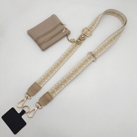 Nouvel Arrivage – Sangle de Téléphone Bandoulière Amovible et Réglable de 2,5 cm de Large avec Mini Pochette Zippée en Cuir – Sangles de Remplacement pour Ceinture