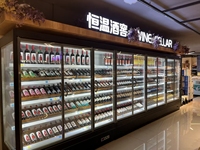Refrigerador Multideck para Supermercado con Puerta de Vidrio, Enfriamiento por Aire, Temperatura Única, Estantes Ajustables, Pantalla Digital, Automático