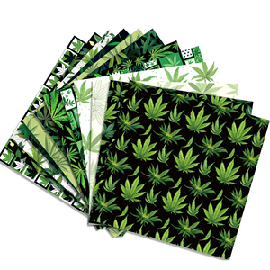 Huancai Pot Leaves <span class=keywords><strong>Pattern</strong></span> Scrapbook Paper Papel artesanal de doble cara DIY para envolver regalos Álbum DE FOTOS Suministros para fiestas hawaianas - Product Image 4