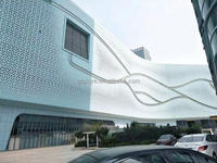 Panneaux de façade décoratifs en aluminium perforé, découpe laser, revêtement mural métallique pour immeubles de bureaux et centres commerciaux