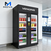 Distributeur automatique intelligent à écran tactile 1074L en acier inoxydable, nouvelle technologie, paiement par carte, aliments frais, collations, boissons, Amérique