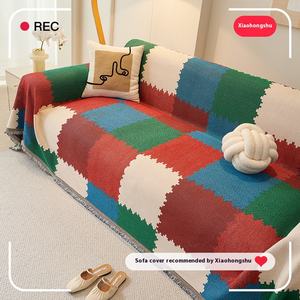 ผ้าขนหนูผ้าห่มผ้าฝ้าย100% แบบพกพาปักสีทึบสไตล์เรียบง่ายเทคนิคการถักเป็นมิตรกับสิ่งแวดล้อมสำหรับบ้านการเดินทางโดยเครื่องบินโรงแรม - Product Image 2