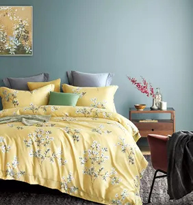 De luxe en gros draps de lit tencel lyocell literie ensembles 100% tencel ensemble de housse de couette - Product Image 6