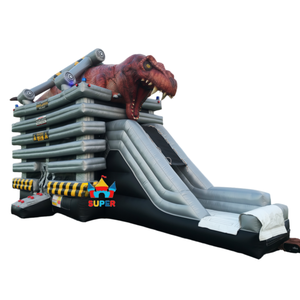 Tobogán Acuático Inflable 3D de Dinosaurio T-Rex con Casa de Brinco, Ideal para Fiestas Infantiles, Juego al Aire Libre y Negocios de Alquiler - Product Image 1