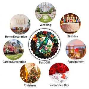 10-inch thời tiết kháng ngoài trời treo trang trí Quà Tặng 3D kim loại bướm gió Spinner cho sân và vườn - Product Image 5