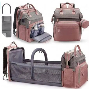 Sac à dos à couches multifonctionnel et imperméable pour bébé avec matelas à couches portable – Échantillon gratuit - Product Image 2