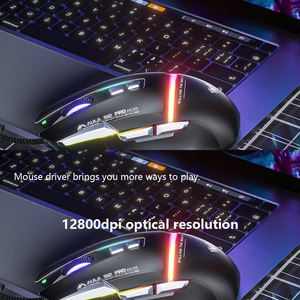 Juego de programación macro mecánica con cable RGB Ratón luminoso de 8 Botones Respuesta rápida Juego de deportes electrónicos Ratón RGB con cable - Product Image 2