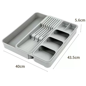 Organizzatore Espandibile per Cassetti da Cucina, Vassoio Portaposate in Plastica, Organizzatore per Utensili - Product Image 4