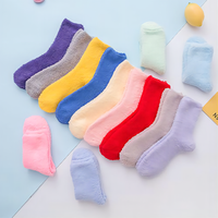 Chaussettes chaudes pelucheuses pour l'hiver, nouveau Style, personnalisé avec Logo de broderie, roses, chaud,