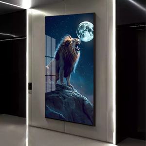 Exquisita Pintura en Porcelana de Cristal - una Obra Maestra para la Decoración de tu Pared, Cuadro Colgante con Luces LED de Estrellas - Product Image 5