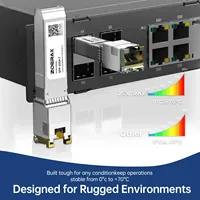 Module émetteur-récepteur Ethernet en cuivre SFP+ vers RJ45 ZoeRax 10/2.5/1.25G, compatible fibre multimode 30m/100m, pour switch Cisco/Mikrotik