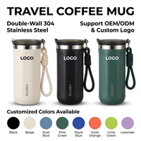 Gobelet isotherme à double paroi en acier inoxydable personnalisé Kingze avec logo, 350 ml et 500 ml, pour le voyage