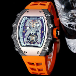 Montre de sport haut de gamme RM Skeleton, confortable à porter, avec boîtier en titane, design mécanique futuriste, fusion de matériaux de luxe - Product Image 2