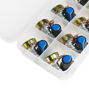 Kit de Potenciómetros OKY0107-A WH148, 9 Valores de B1K a 1M, 15 mm, Cónicos, 3 Pines con Tapas de Control - Product Image 3