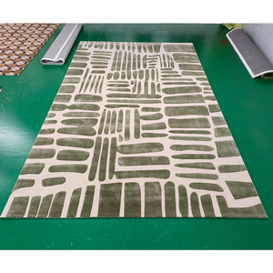 NZ lana e seta di bambù a mano con disegno minimalista verde rettangolo <span class=keywords><strong>tappeto</strong></span> <span class=keywords><strong>tappeto</strong></span> di lusso fatto a mano <span class=keywords><strong>tappeto</strong></span> per l'arredamento del soggiorno - Product Image 6