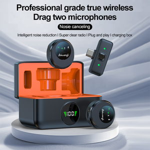 Mini Microphone Sx29 Tiếng Ồn Hủy Bỏ Không Dây Lavalier Microphone Cổ Áo Clip Mic Âm Thanh Video Ghi Âm Mic Cho Điện Thoại Trực Tiếp - Product Image 2