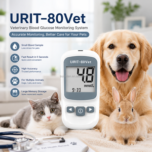 Sistema de Monitoreo de Glucosa para Mascotas URIT-80Vet, Kit Completo de Gestión Diabética para Perros/Gatos, Glucómetro Veterinario Calibrado - Product Image 1