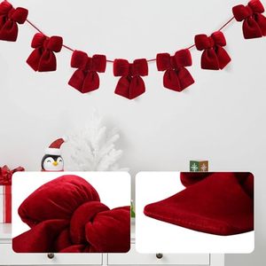 Home Wreath Decor Burgundy Christmas <b>Bows</b> <b>Large</b> Red Velvet Christmas <b>Bows</b> Decor Red Velvet Ribbon <b>Bow</b> for Christmas - Product Image 5