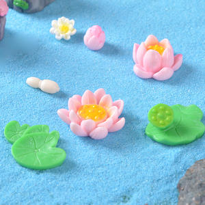 Lotus Leaf Series Micro Landscape Fish for Decoration Small Ornaments Lotus Pod Resin Flower Charms - Product Image 1