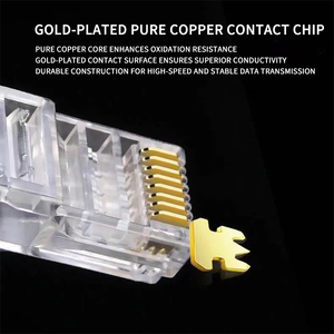 Connecteur RJ45 blindé Cat6 50U FU/1U/3U Boot 23-26AWG pour câble, lot de 100 pièces, approvisionnement direct usine, norme TIA/EIA GLGW AP-S-03W - Product Image 2