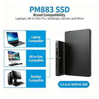 Unidad de Estado Sólido PM883 SSD de 480 GB, 960 GB, 1.92 TB, 3.84 TB, 2.5 Pulgadas, SATA III, 6 Gb/s, para Ordenador Portátil, de Escritorio y Servidor