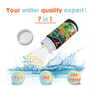 Tiras precisas de prueba de calidad del agua 8 en 1 Kit de prueba de acuario Tiras de prueba de tanque de peces para amoníaco PH Nitrato de alcalinidad total - Product Image 4