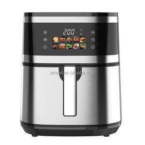 Freidoras de aire ANWELL de 5.5L y 8L, tamaño familiar, de acero inoxidable, con nuevos iconos grandes y ventana de vidrio visible, 8 litros. - Product Image 3