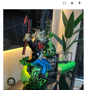 Statue en résine personnalisée, artisanat, électroplaqué, Donald Duck, <span class=keywords><strong>Monopoly</strong></span>, Rich Man, Richie Rich, sac d'argent, design artistique 3D, ART - Product Image 5