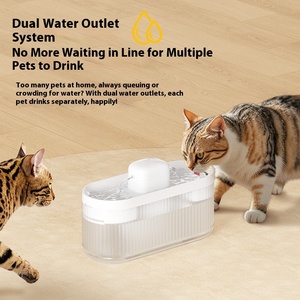 Distributeur d'eau pour animaux de compagnie Intelligence 3L, alimenté par batterie, fontaine à eau pour chat, distributeur d'eau sans fil pour extérieur avec triple filtration - Product Image 6