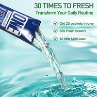 ONE Wholesale Bandes de bain de bouche jetables en sachet individuel, 20 pièces/sachet, multi-saveurs, rinçage buccal portable pour voyage, hôtel et usage domestique