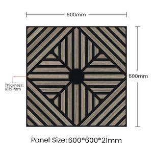Modern Design Fluted MDF Slat Technical Wood Veneer Sound Absorbing <strong>Noise</strong> <strong>Cancelling</strong> Fireproof Diffuser Acoustic Panel - Product Image 3