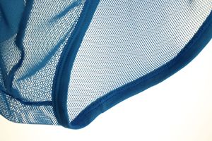 2026 <b>Men</b> Transparent Low Rise Mesh Briefs Breathable Net Underwear Solid Black Sexy <b>Thong</b> Panties - Product Image 6