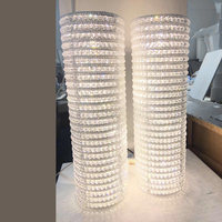 Décoration de maison moderne, lampe murale en cristal brillant, cylindre luxueux et simple, pour chambre à coucher