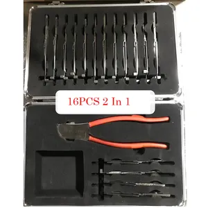 LISHI Lock Pick Set 16 PCS 2 IN 1 European Set HU66 HU92 K5 Key Reader Quality Locksmith Kit Lock Smith Tools Car Auto Locksmith