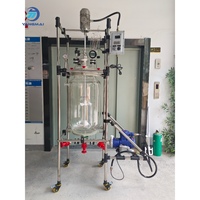 Réacteur en verre à double couche de 80 L de Yangmai Laboratory avec pompe d'alimentation magnétique pour l'alimentation et le agitation des matériaux