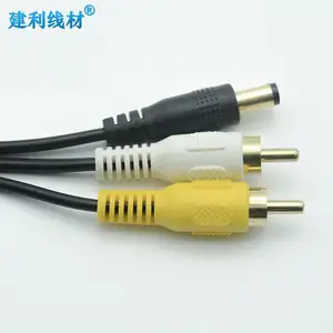 Cable adaptador para conversión de cámara de camión a coche, 4 pines hembra a RCA macho y CC macho, para compatibilidad mejorada