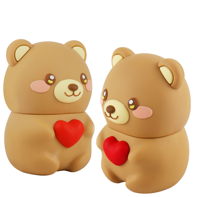 Custom Design Little Bear Heart Shape Wireless Speaker Outdoor Portable BT 5.2 Portable Child Cute Animal Wireless Speaker